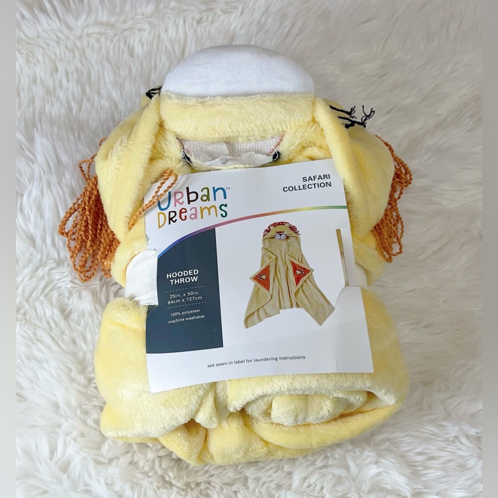 New soft Urban Dreams kid baby safari hooded THROW blanket gift cozy beautiful